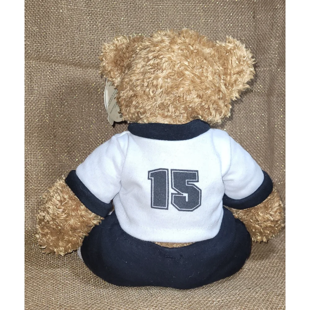 Vintage First & Main Soccer Uniform Teddy Bear Curly Hand Crafted With Tags 2002